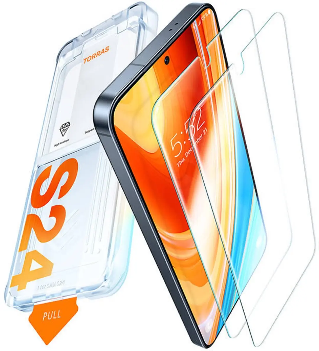 Torras Gehard Glas voor Samsung Galaxy S24+ - Installatiekit - afbeelding 2 van 3