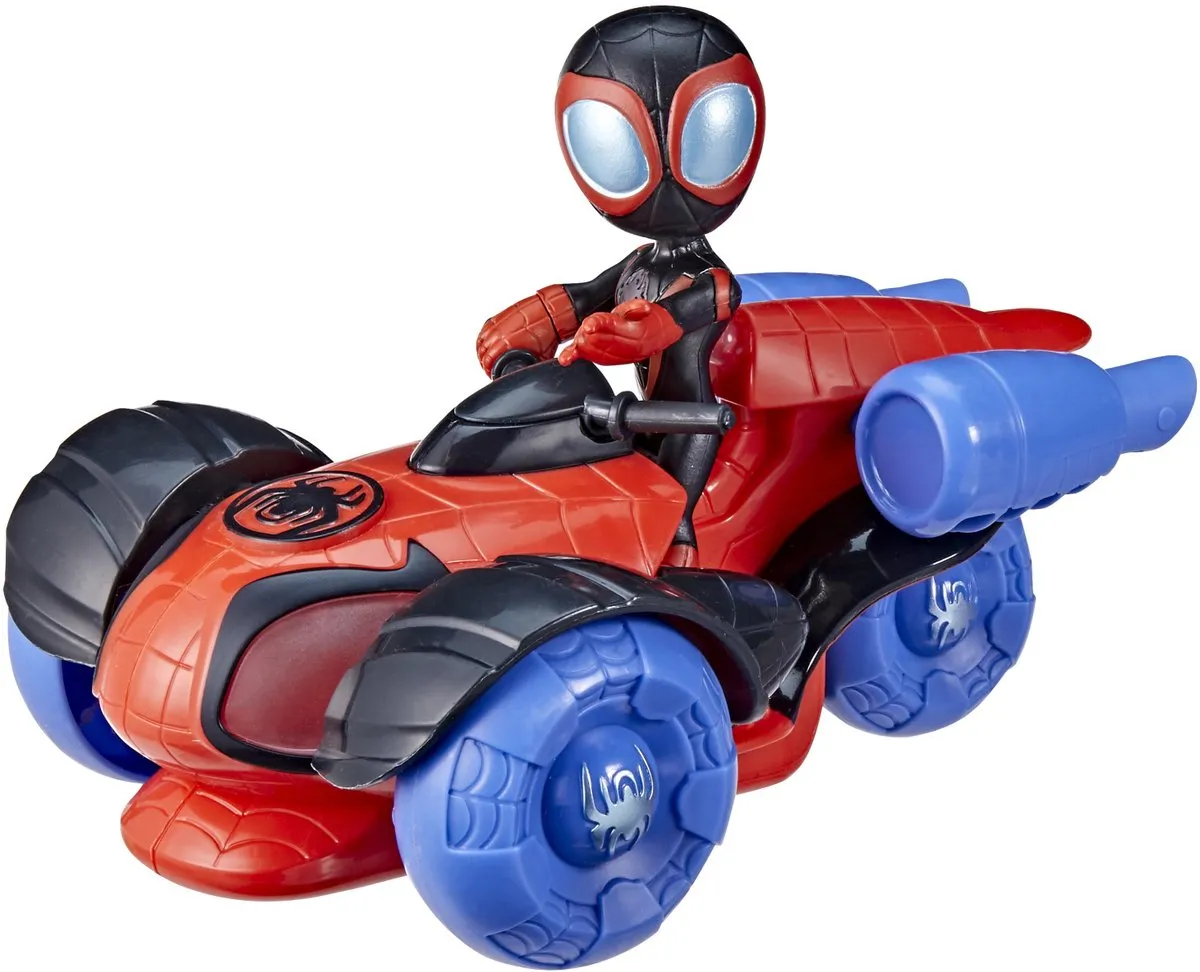 Hasbro Spidey Miles Morales Techno Racer - Blauw - afbeelding 6 van 6