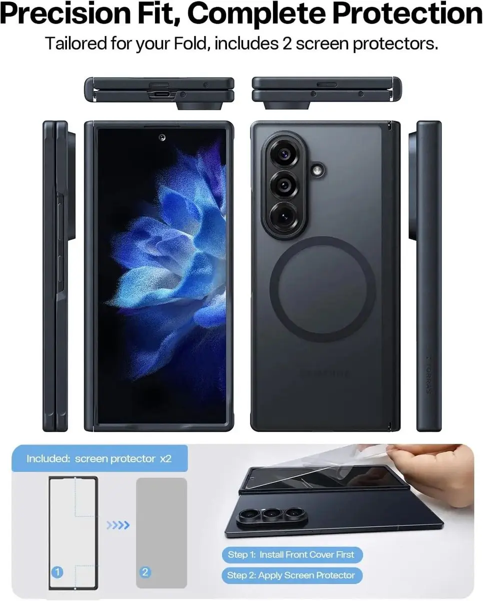 Torras Guardian Magnetic Hoesje Zwart - Samsung Galaxy Z Fold8 Ultra - afbeelding 6 van 6