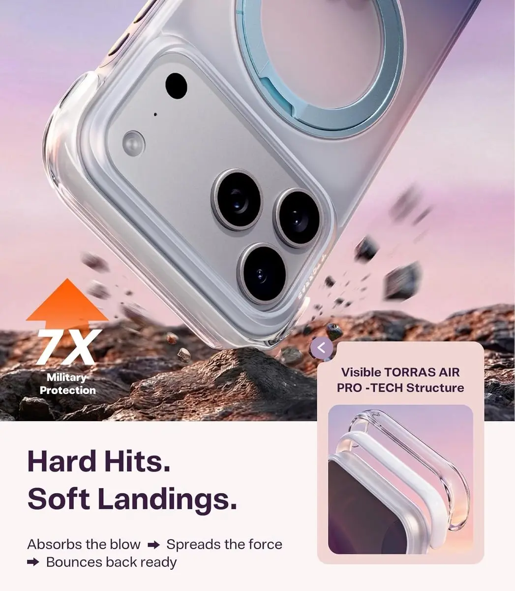 Torras Winter Limited Edition Hoesje iPhone 17 Pro - Sneeuwdageraad - afbeelding 5 van 6