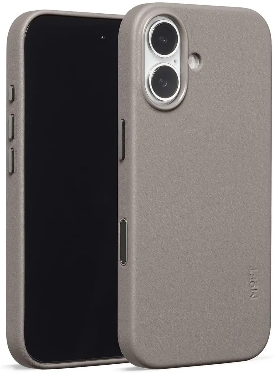 MOFT iPhone 17 Hoesje - Vegan Leer - Taupe - MagSafe