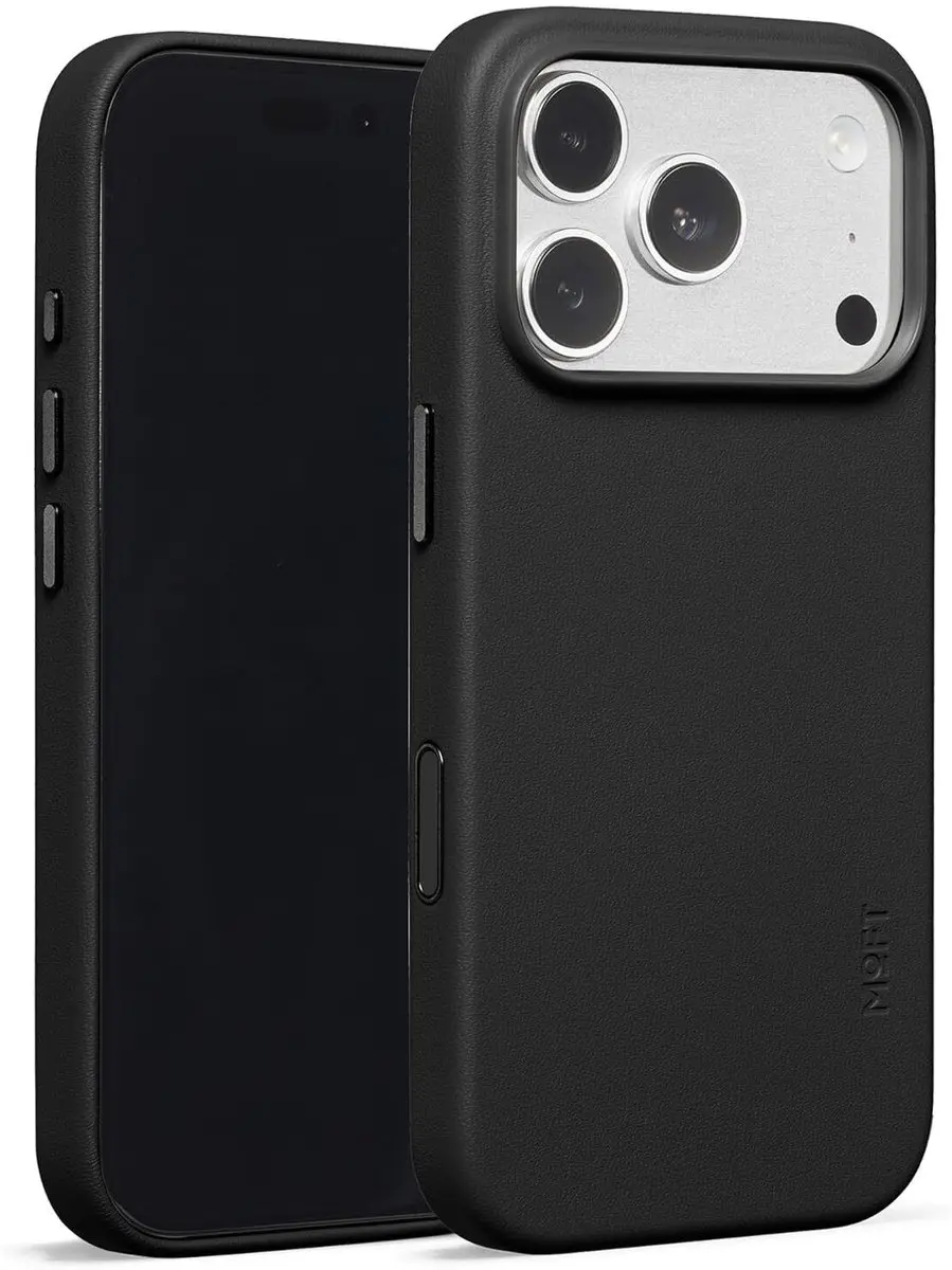 MOFT iPhone 17 Pro MagSafe Hoesje - Zwart Vegan Leer