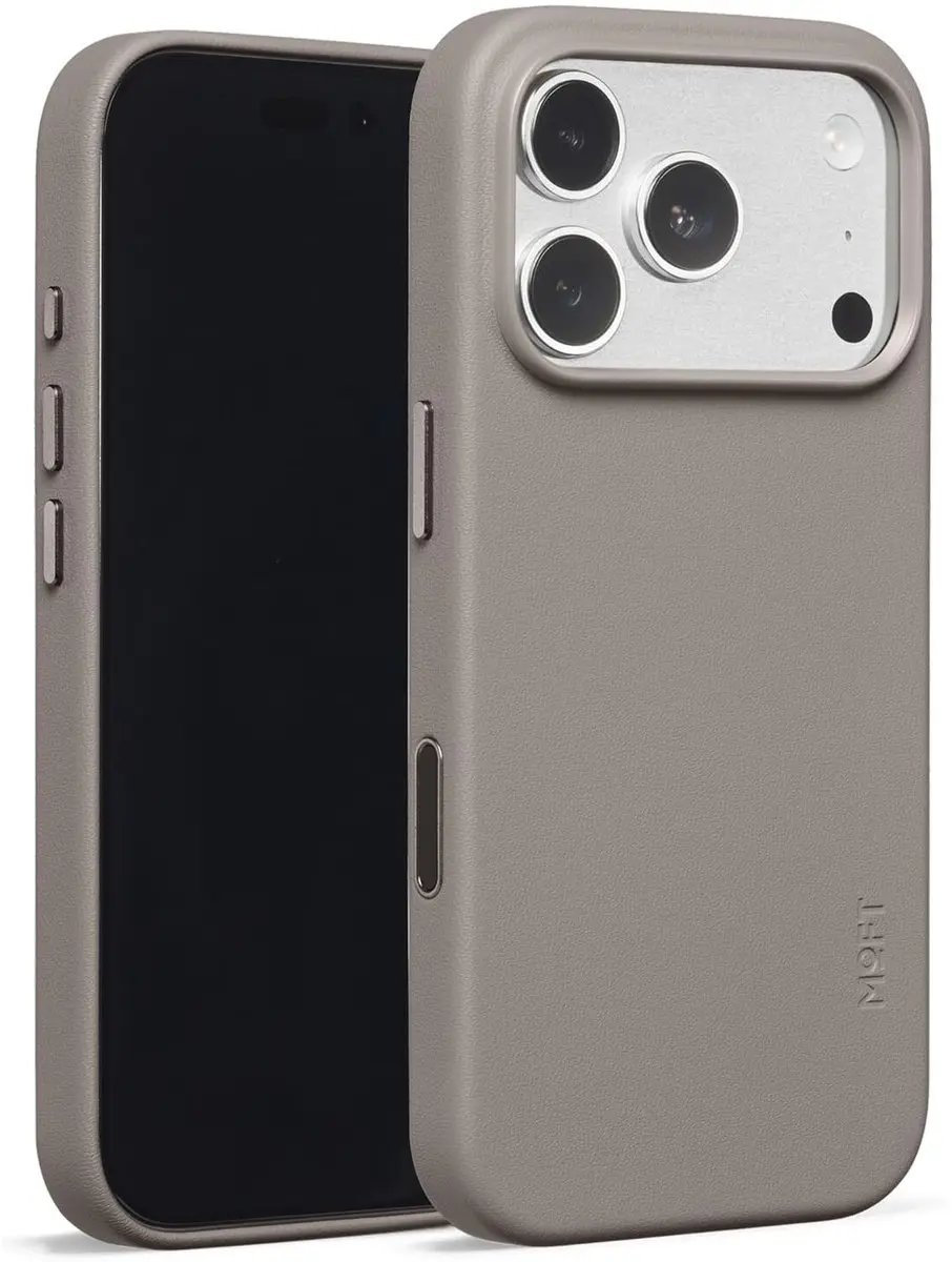 MOFT Hoesje iPhone 17 Pro - MagSafe Vegan Leer - Taupe