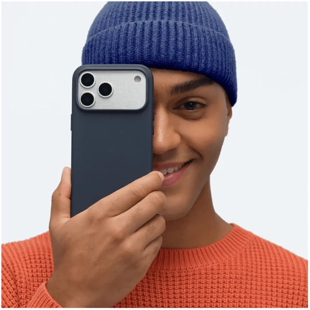 MOFT MOVAS Snap Back Cover iPhone 17 Pro - Vegan Leer - Navy