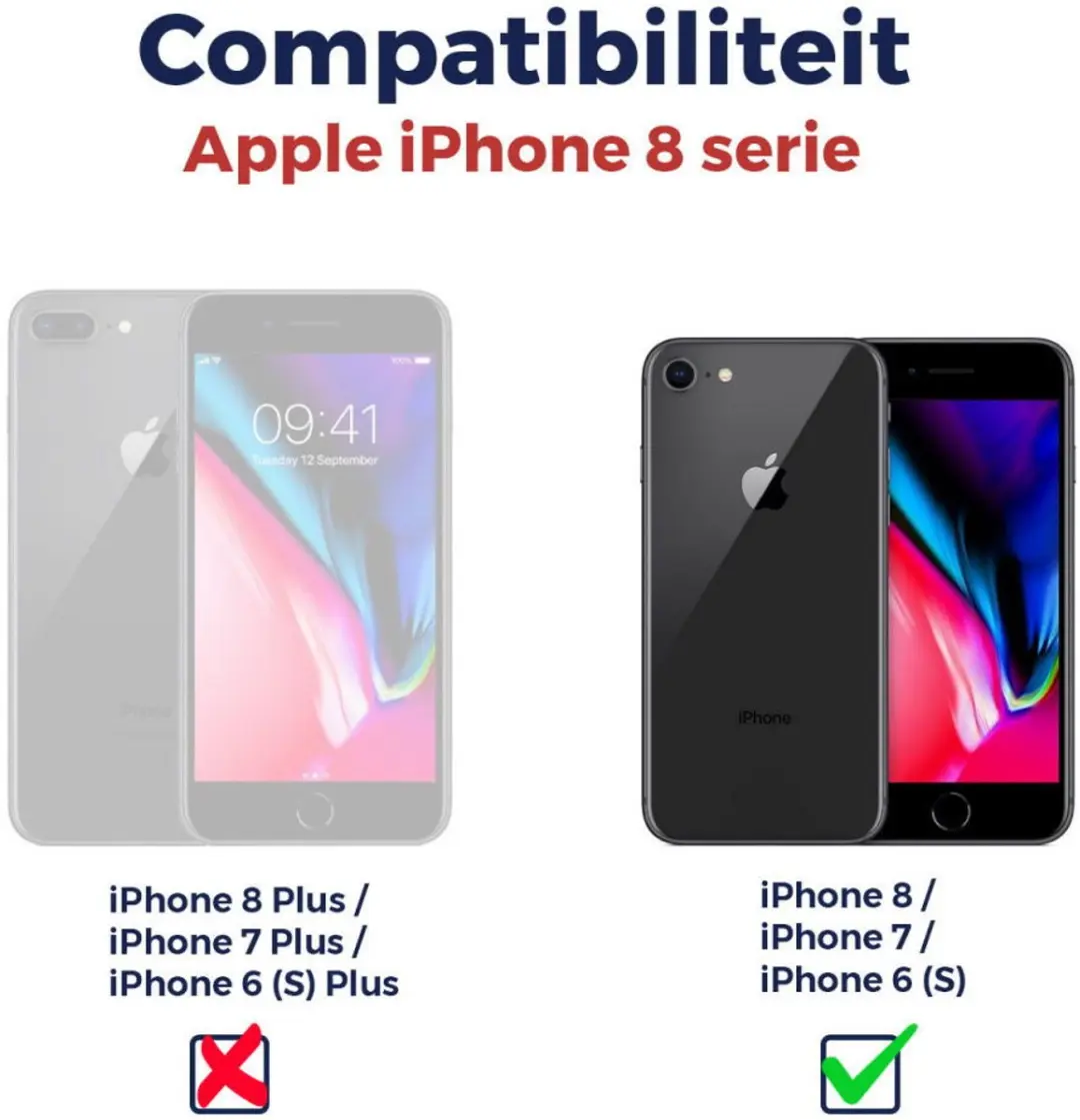 Rosso 9H Tempered Glass iPhone 6/6S/7/8