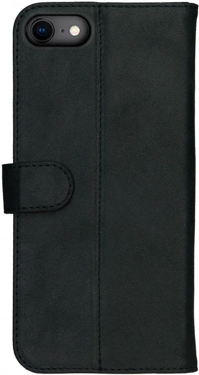 Rosso Deluxe iPhone 7/8 Hoesje Echt Leer - 3 Pasjes - Zwart