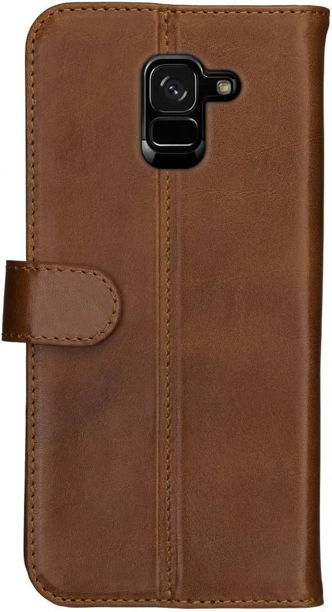 Rosso Deluxe Book Case Samsung Galaxy A6 (2018) - 3 Pasjes - Bruin