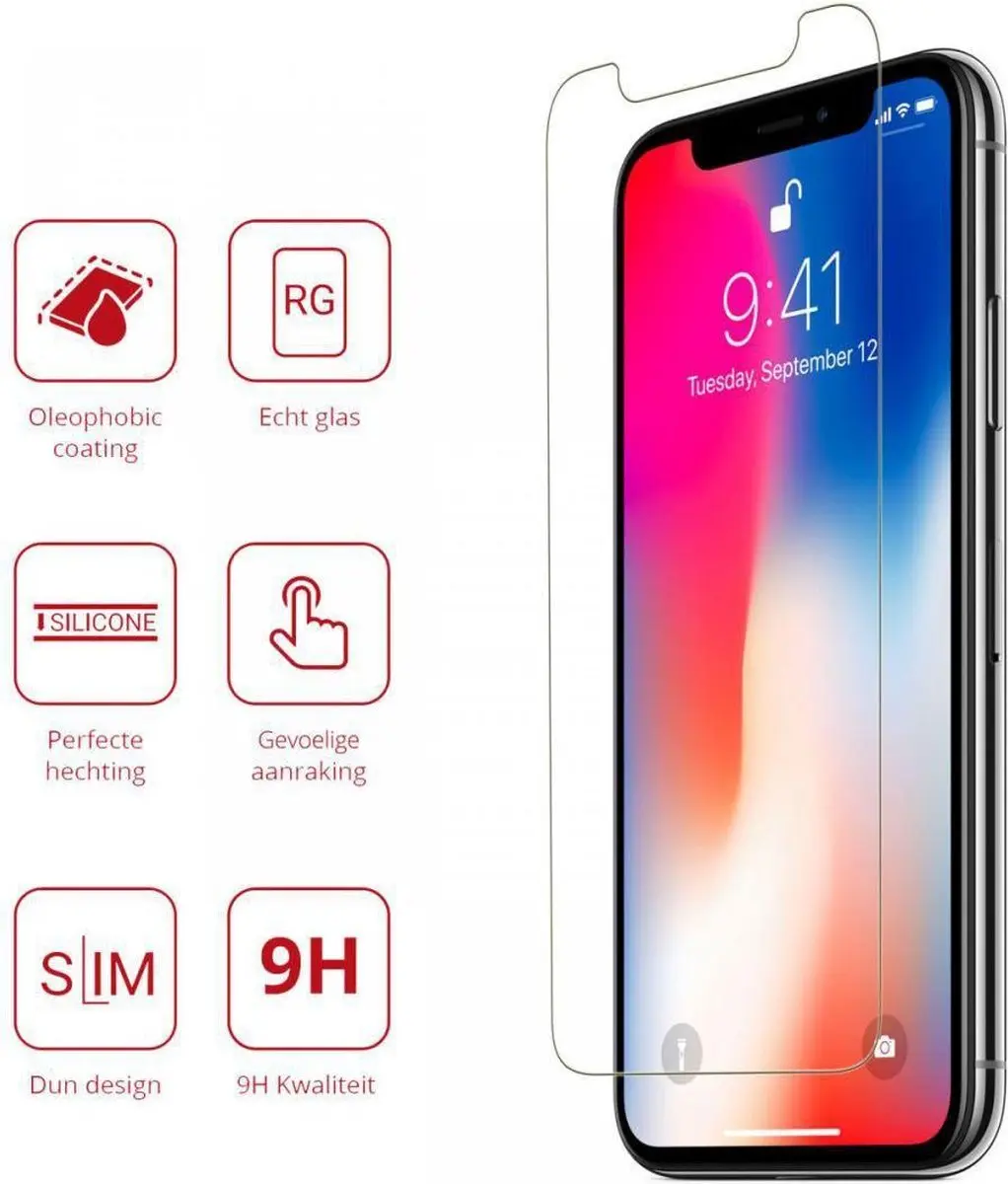 Rosso 9H Tempered Glass iPhone XR Schermbeschermer - 1 Stuk