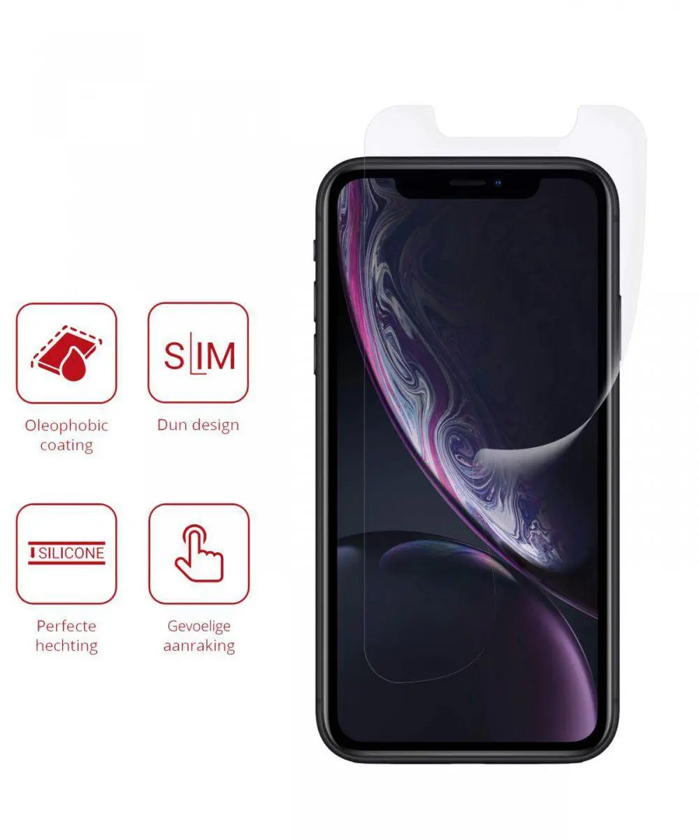 Rosso Screen Protector iPhone XR - 2 Stuks Ultra Clear - afbeelding 6 van 6