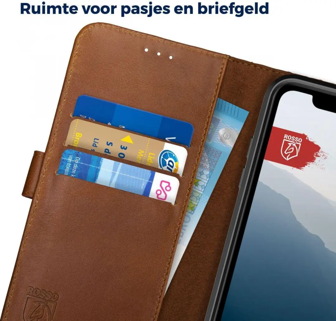 Rosso Deluxe Book Case iPhone 11 - 3 Pasjes - Bruin