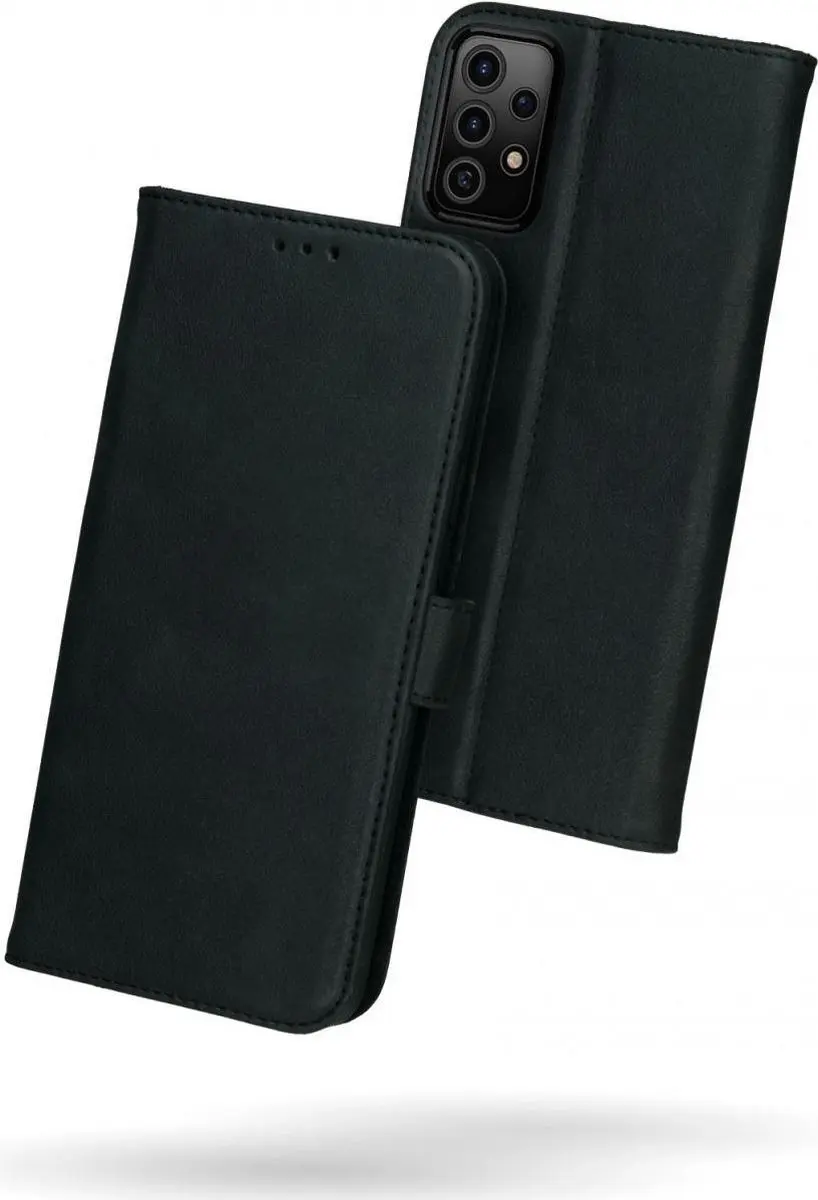 Rosso Deluxe Book Case Hoesje A52/A52S - 3 Pasjes - Zwart
