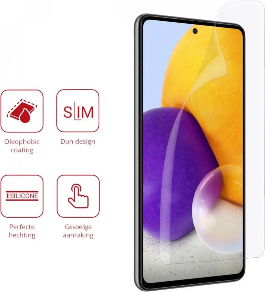 Rosso Screen Protector Ultra Clear 2 Stuks - Samsung Galaxy A72