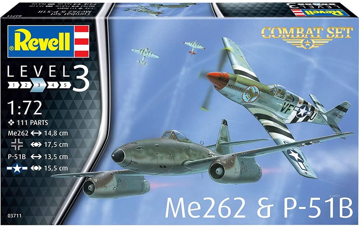 Revell 03711 Messerschmitt Me262 & P-51B Mustang Modelbouwpakket 1:72