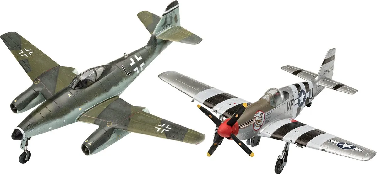 Revell 03711 Messerschmitt Me262 & P-51B Mustang Modelbouwpakket 1:72 - Multi