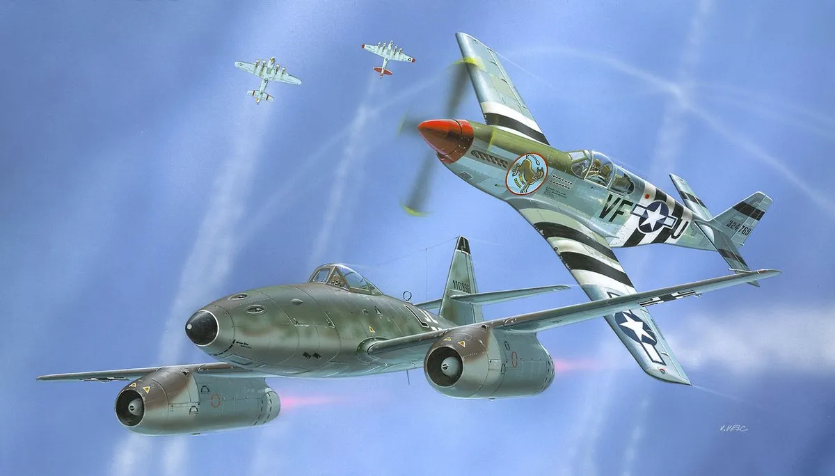 Revell 03711 Messerschmitt Me262 & P-51B Mustang Modelbouwpakket 1:72 - Multi