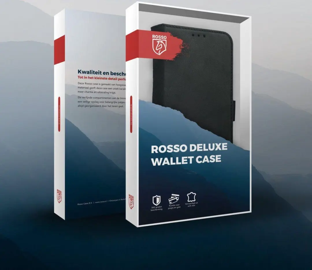 Rosso Deluxe Book Case Samsung Galaxy S21 FE - 3 Pasjes - Zwart