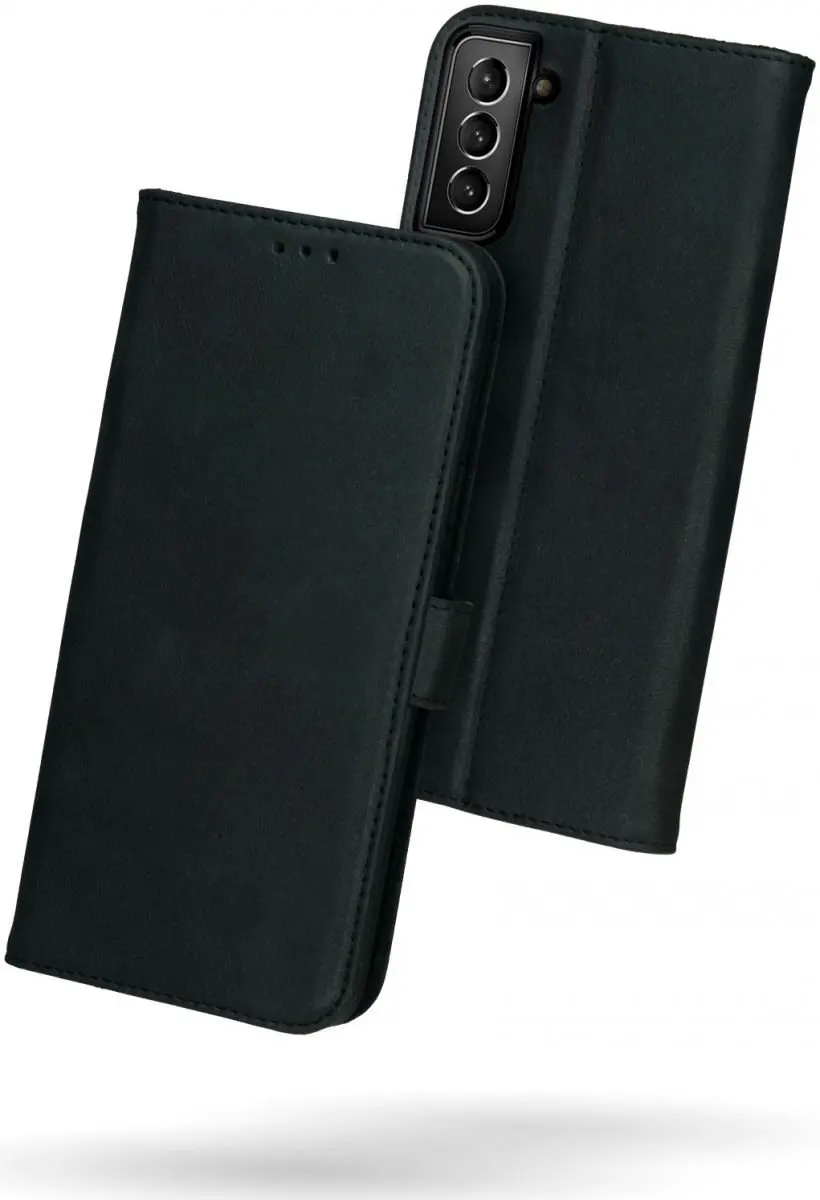 Rosso Deluxe Book Case Samsung Galaxy S21 FE - 3 Pasjes - Zwart