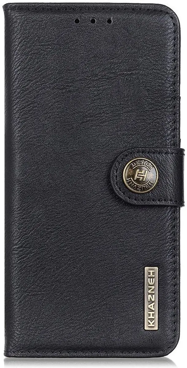 Khazneh Hoesje iPhone 13 Pro Max Book Case - 3 Pasjes - Zwart