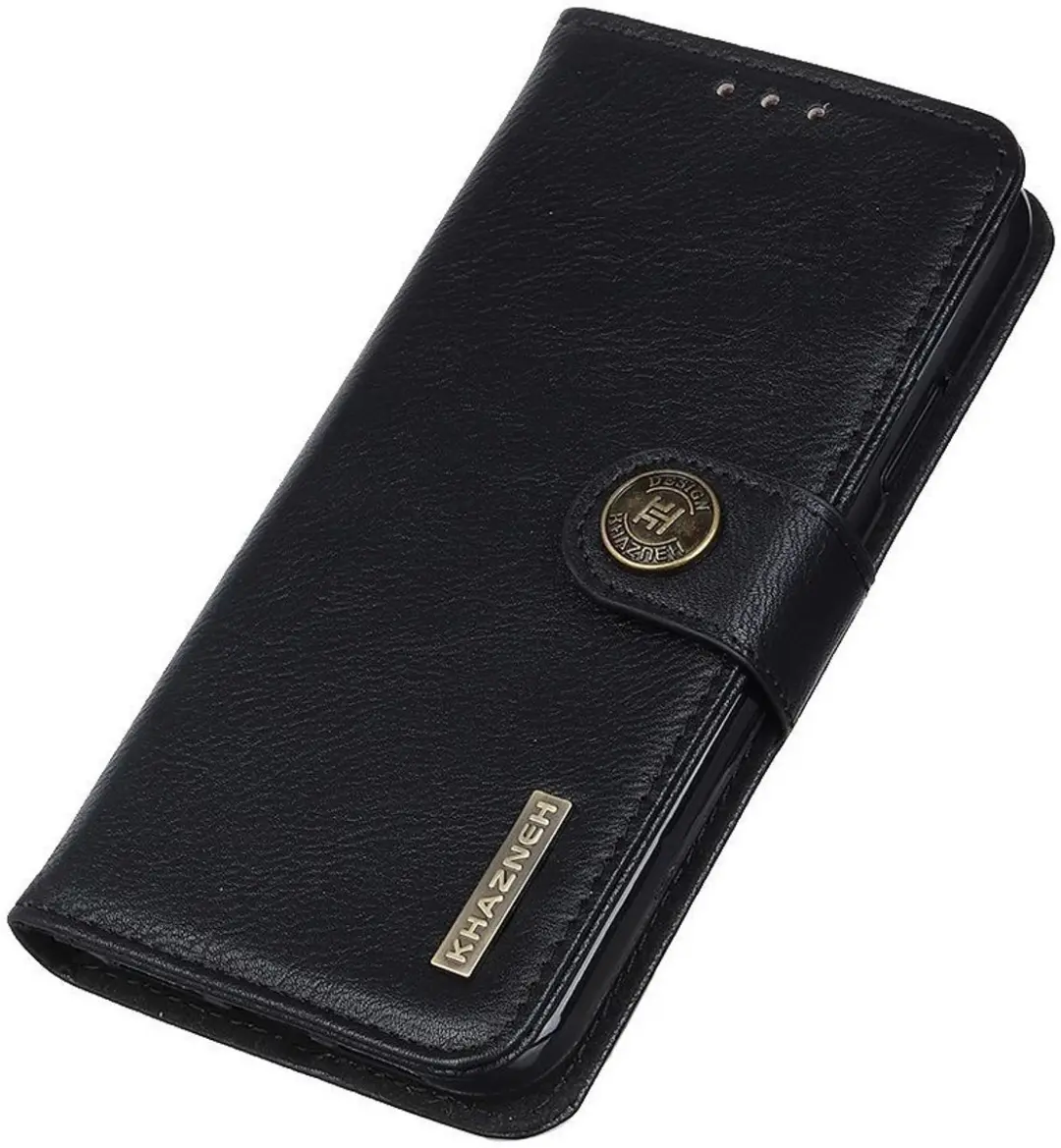 Khazneh Hoesje iPhone 13 Pro Max Book Case - 3 Pasjes - Zwart