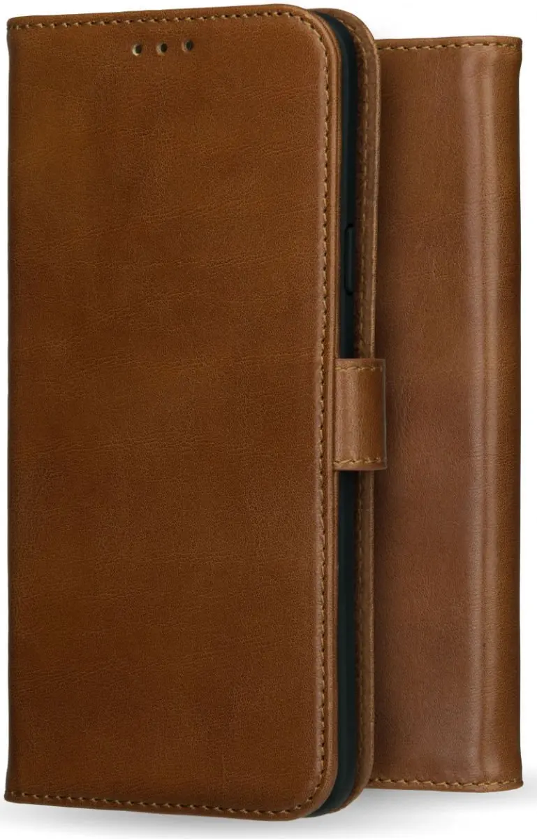 Rosso Deluxe Book Case Samsung Galaxy S22 Plus - 3 Pasjes Bruin