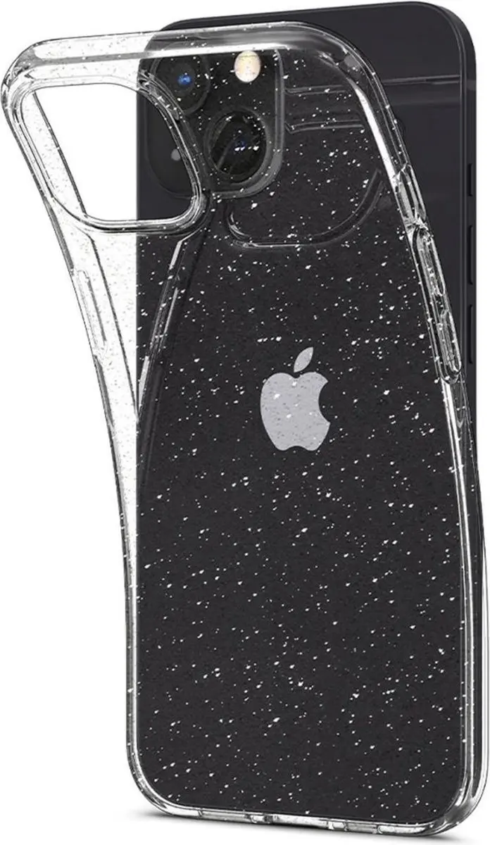 HappyCase iPhone 13 Mini Hoesje Glitter Transparant