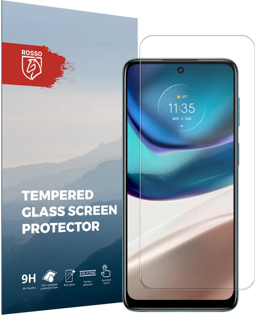 Rosso 9H Tempered Glass Screen Protector Motorola Moto G42 - afbeelding 6 van 6