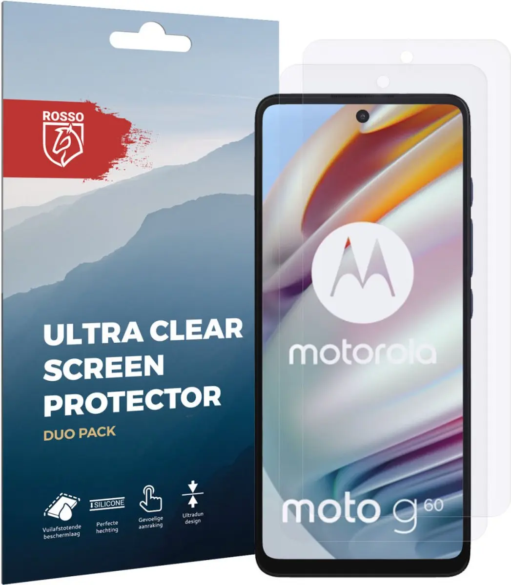 Rosso Screen Protector Ultra Clear - Motorola Moto G60 - 2 Stuks