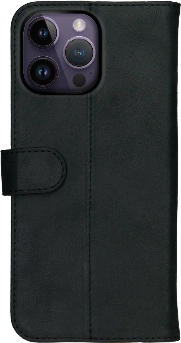 Rosso Deluxe Book Case iPhone 14 Pro 139201 - 3 Pasjes - Zwart