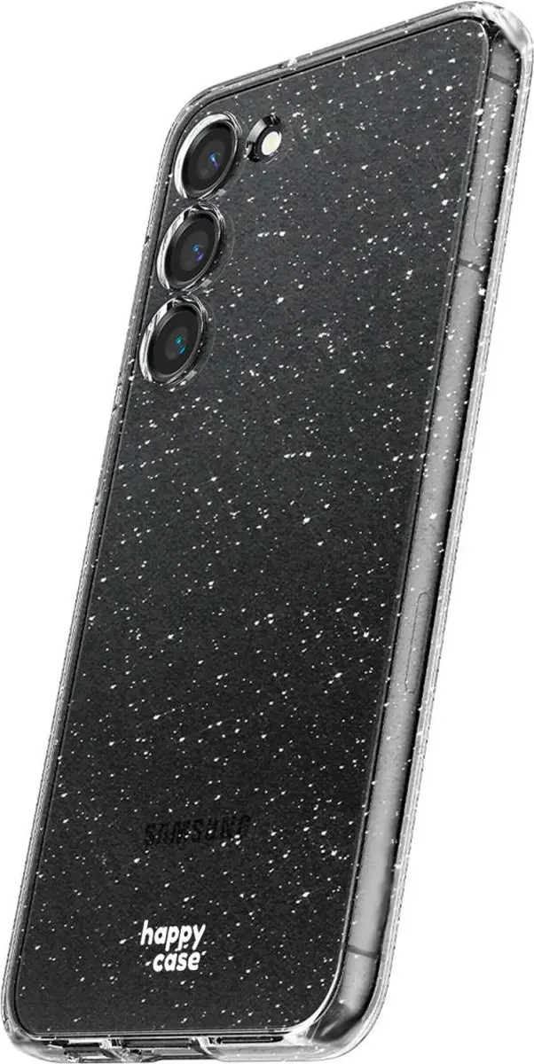 HappyCase TPU Hoesje Glitter - Samsung Galaxy S23 - Transparant