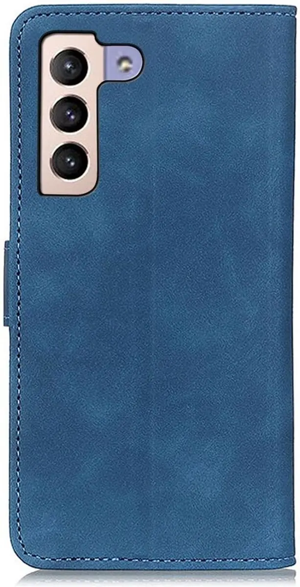 Khazneh Hoesje Retro Wallet Book Case Samsung Galaxy S23 Plus - Blauw