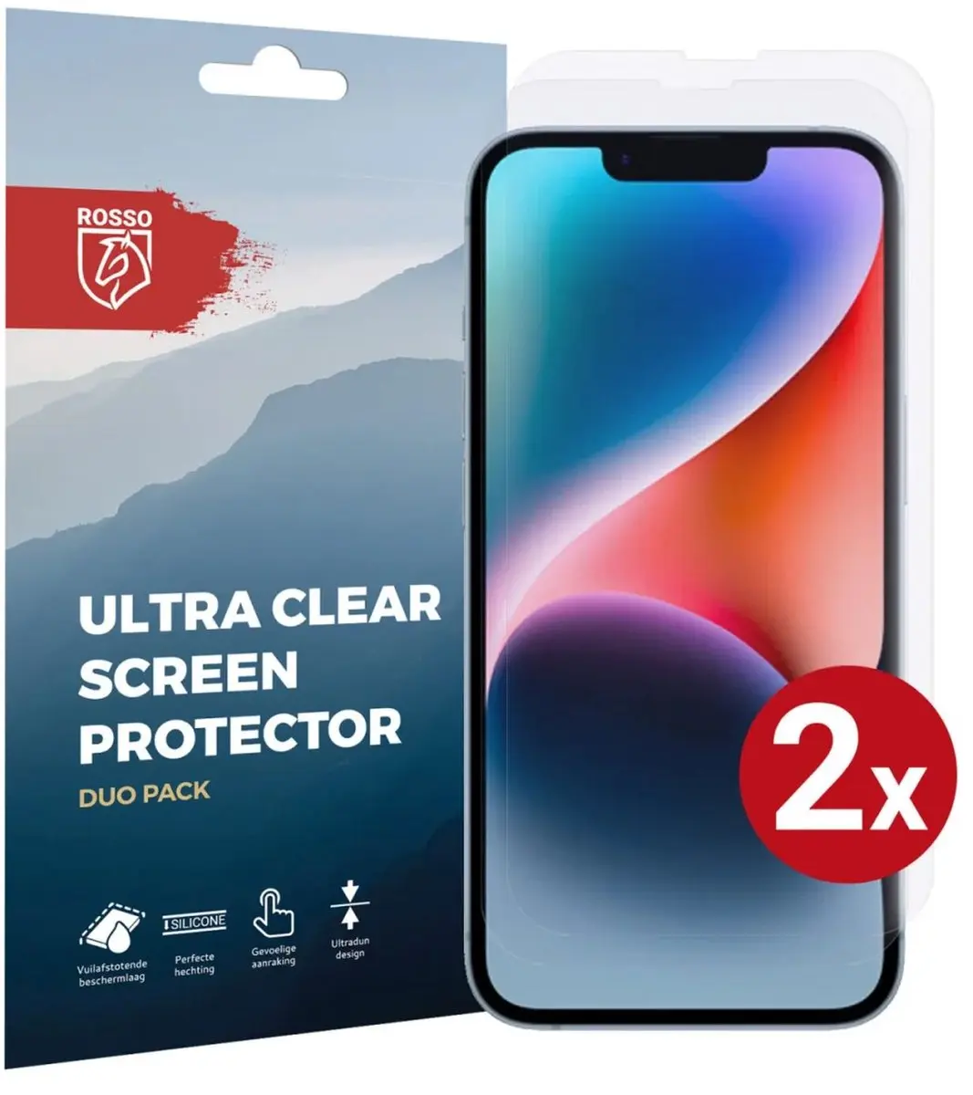 Rosso Screen Protector Ultra Clear voor iPhone 14