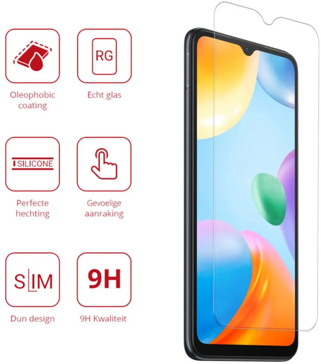 Rosso 9H Tempered Glass Screen Protector Xiaomi Redmi 10C