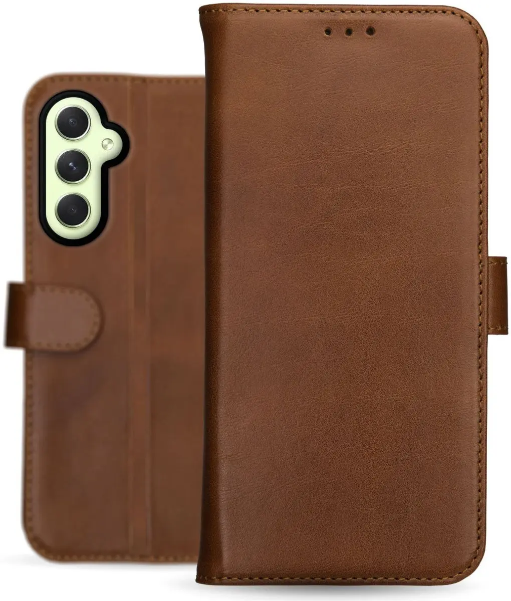 Rosso Deluxe Book Case Samsung Galaxy A54 - 3 Pasjes Bruin
