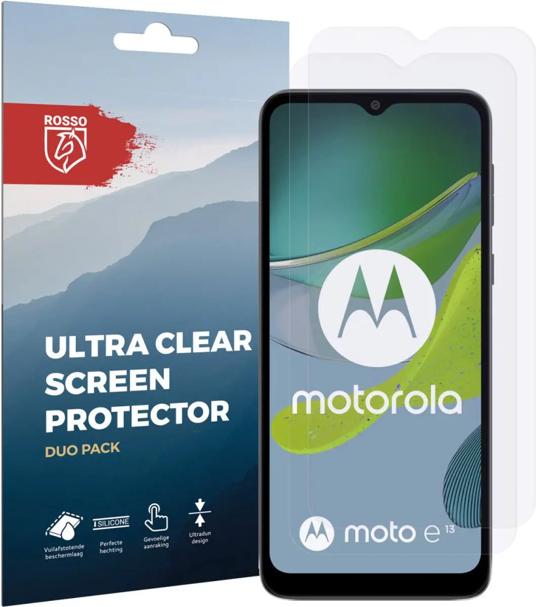 Rosso Screen Protector Ultra Clear voor Motorola Moto E13 - 2 Stuks