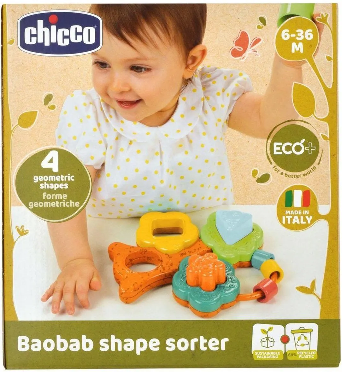 Chicco Baobab Shape Sorter ECO+ - 00010493000000 - Multicolor - afbeelding 6 van 6