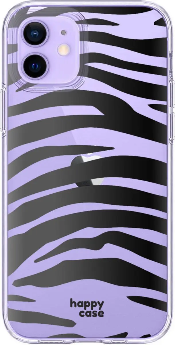 HappyCase Hoesje Flexibel TPU Zebra Print Geschikt voor Apple iPhone 12
