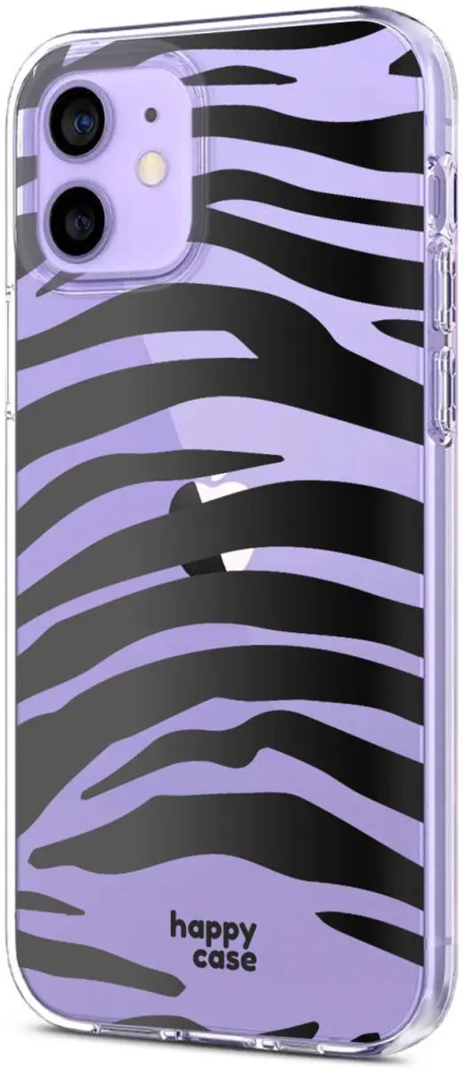 HappyCase TPU Hoesje iPhone 12 - Zebra Print