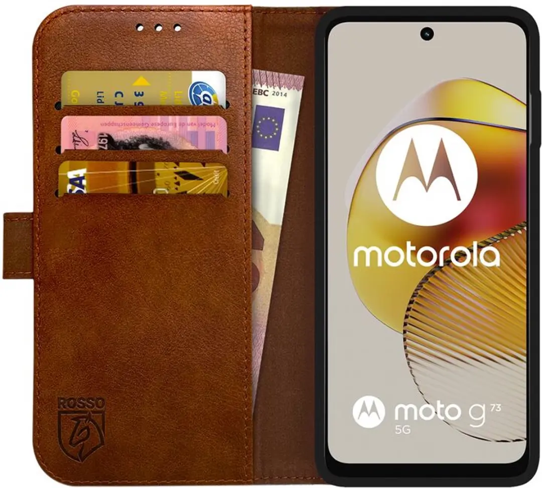 Rosso Element Book Case Wallet Hoesje Geschikt voor Motorola Moto G73