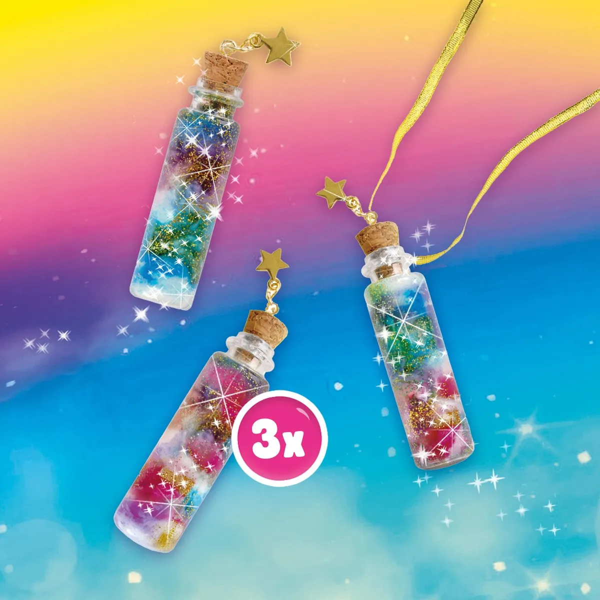 SES Creative Galaxy Stardust Sieradenknutselset - 3 Kettingen - Galaxy Stardust