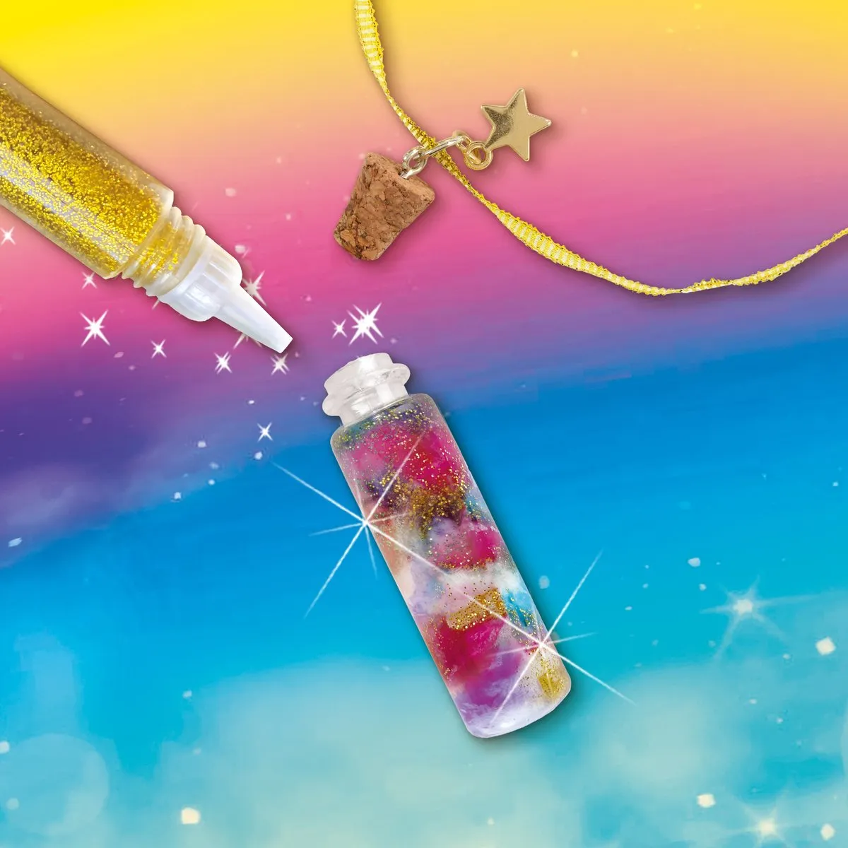 SES Creative Galaxy Stardust Sieradenknutselset - 3 Kettingen - Galaxy Stardust