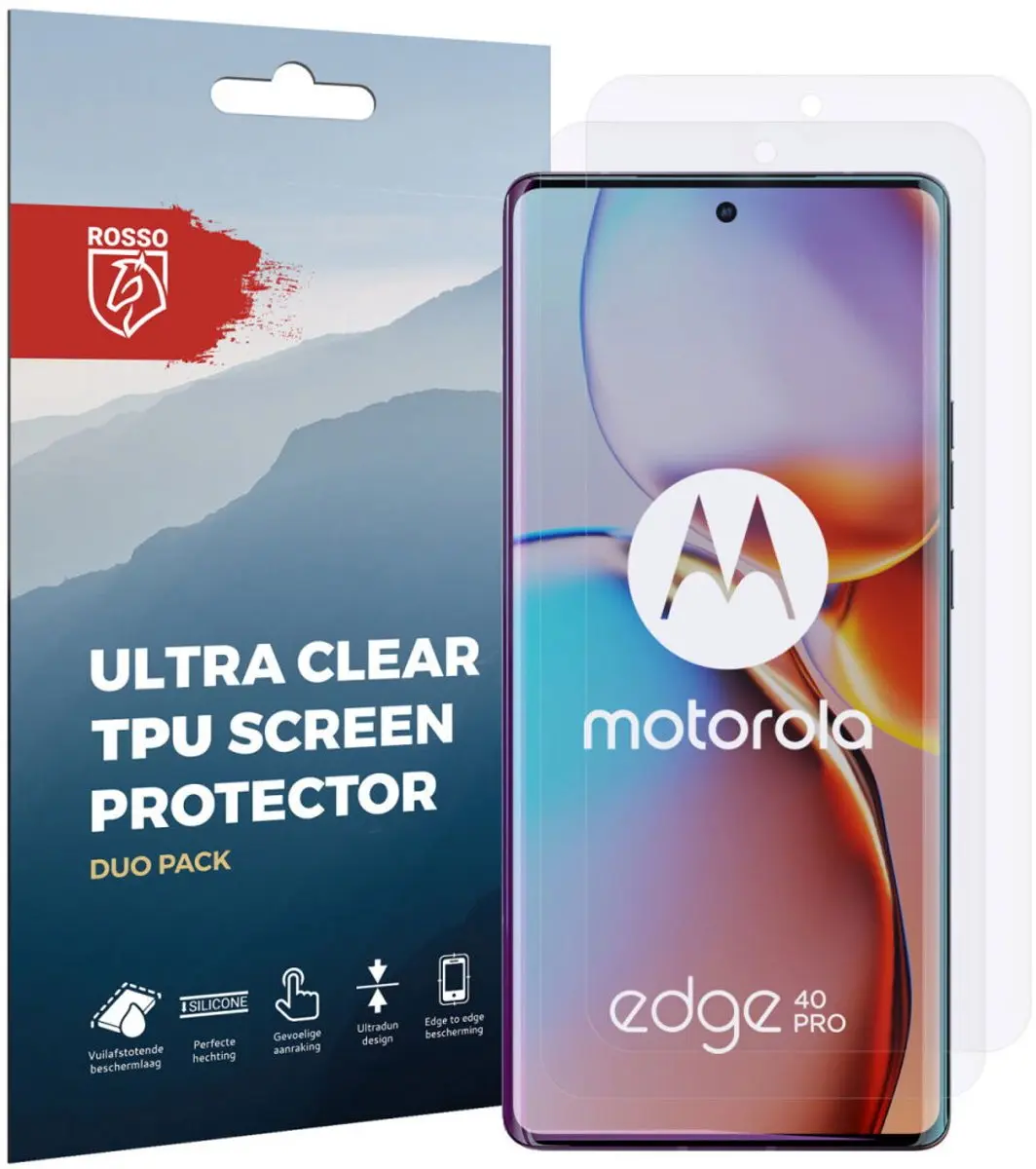 Rosso Screen Protector Ultra Clear - 2 Stuks - Motorola Edge 40 Pro