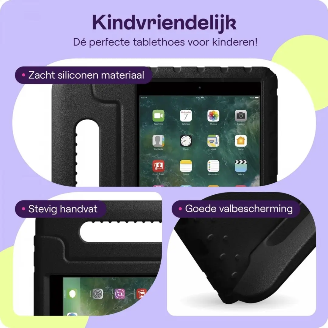 HappyCase Kinderhoes iPad 9.7 2017/2018/Air/Air 2 HC-IPD97-BK - Zwart