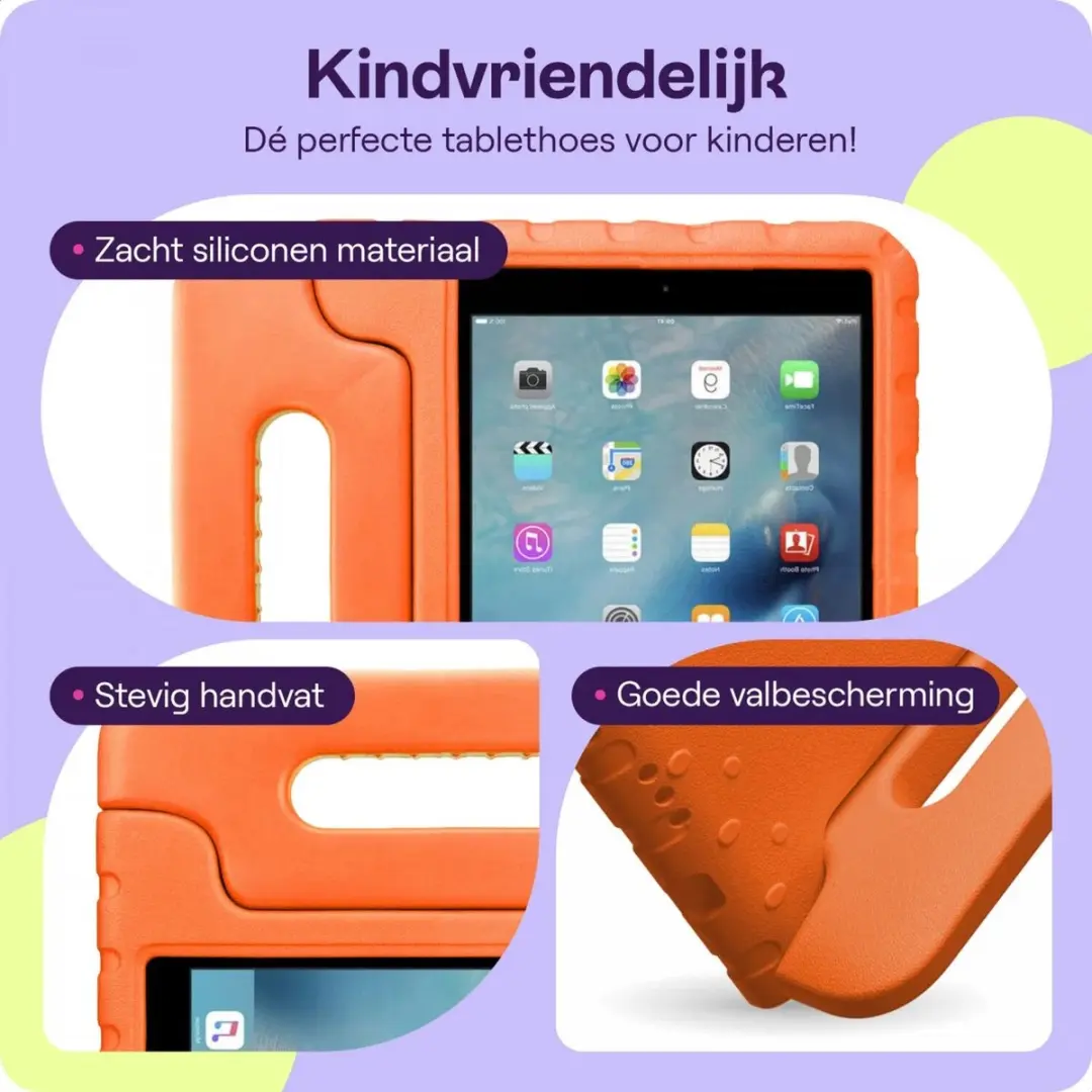 HappyCase Kinder Tablethoes Apple iPad 9.7 - Oranje