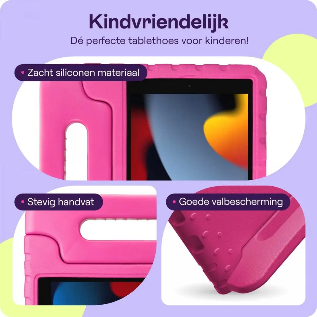 HappyCase Kinder Tablethoes iPad 10.2 2019-2021 - Roze