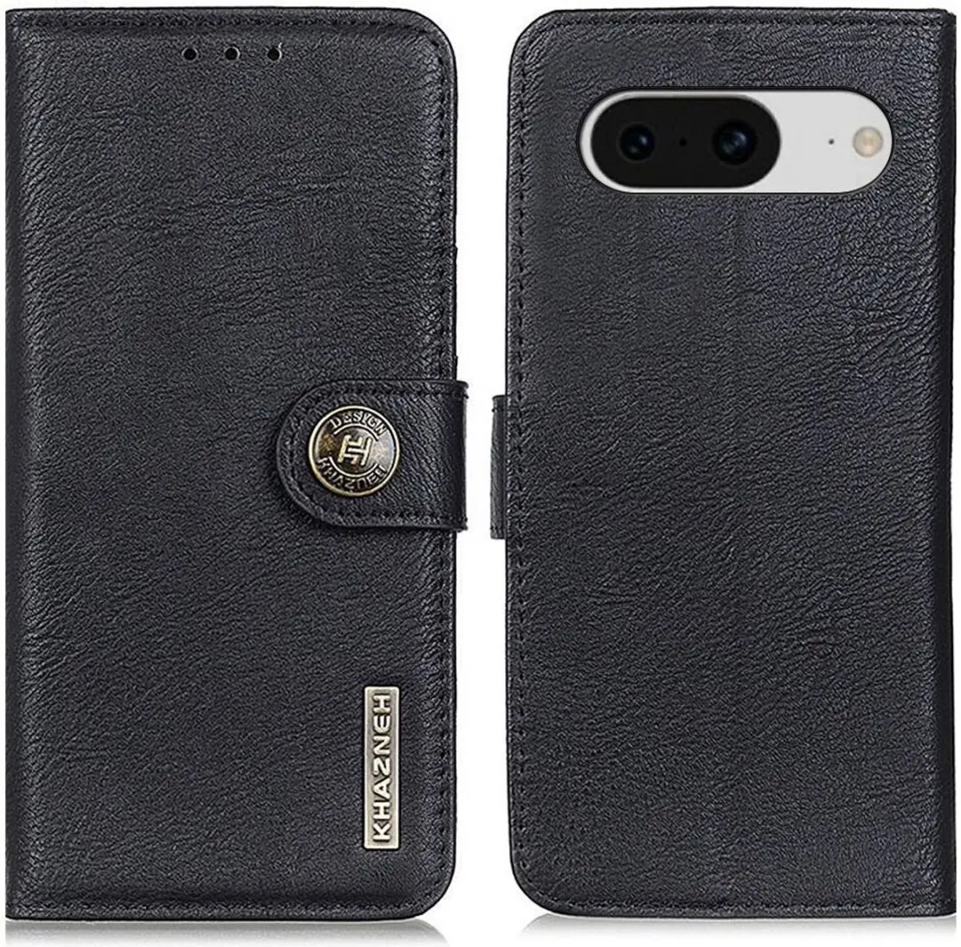 Khazneh Google Pixel 8 Hoesje Portemonnee - 3 Pasjes - Zwart