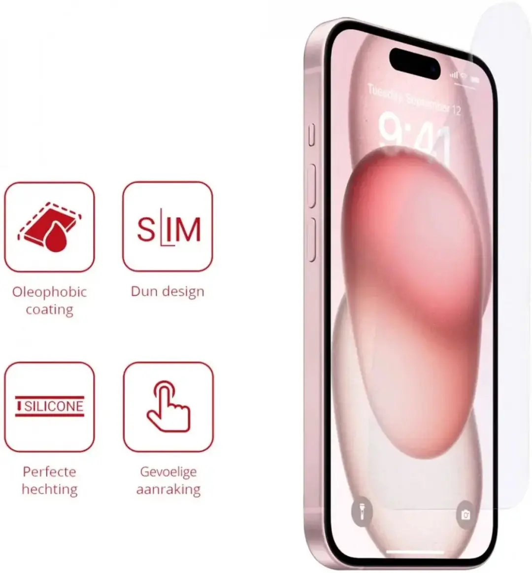 Rosso Screen Protector Ultra Clear 2 Stuks - Apple iPhone 15