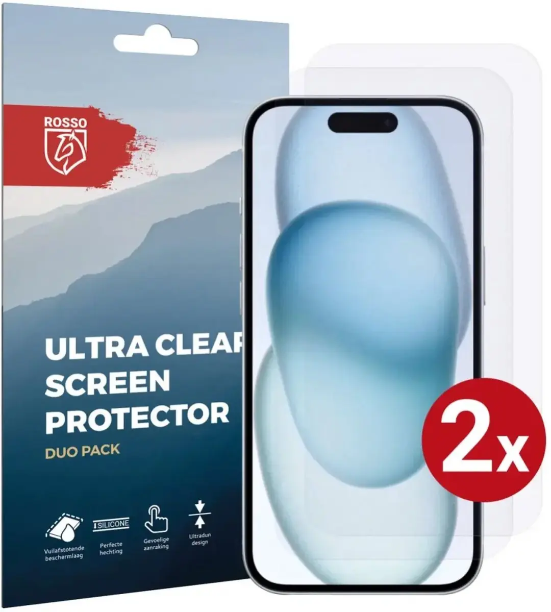 Rosso Screen Protector Ultra Clear 2 Stuks