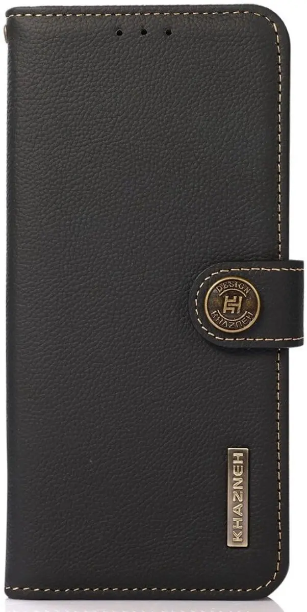 Khazneh Hoesje Book Case Samsung Galaxy S23 Ultra - 3 Pasjes - Zwart