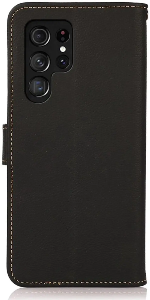 Khazneh Hoesje Book Case Samsung Galaxy S23 Ultra - 3 Pasjes - Zwart - afbeelding 6 van 6