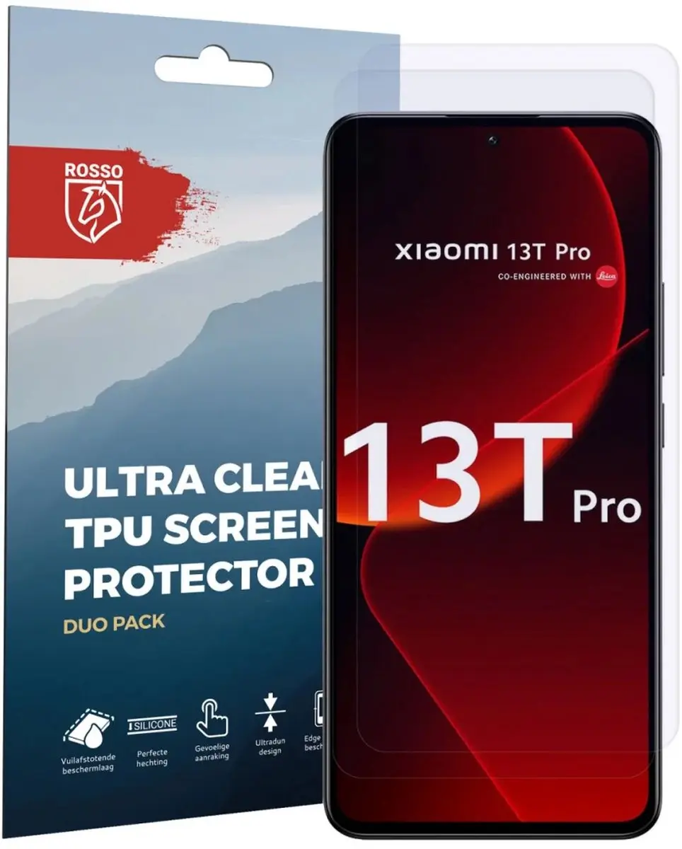 Rosso Screen Protector Ultra Clear - Xiaomi 13T/13T Pro - 2 Stuks